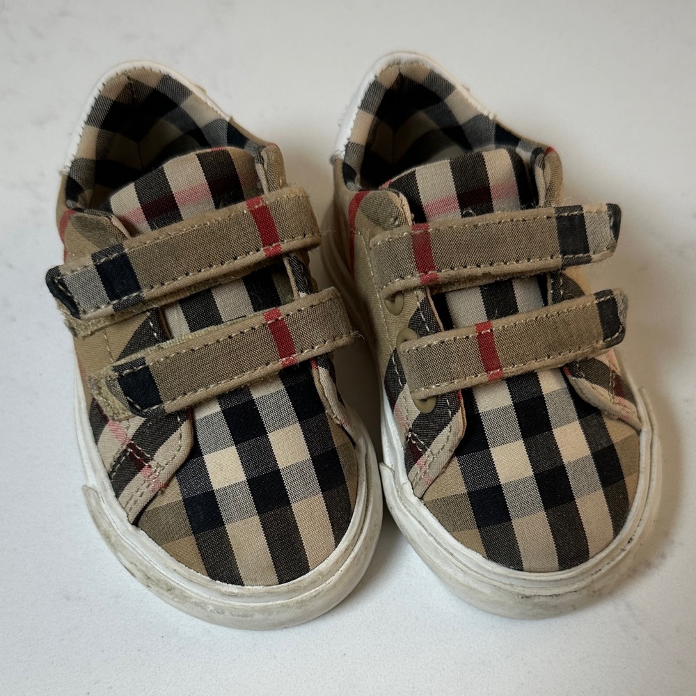 Burberry authentic toddler sneakers - Beige, Black & Red Accent